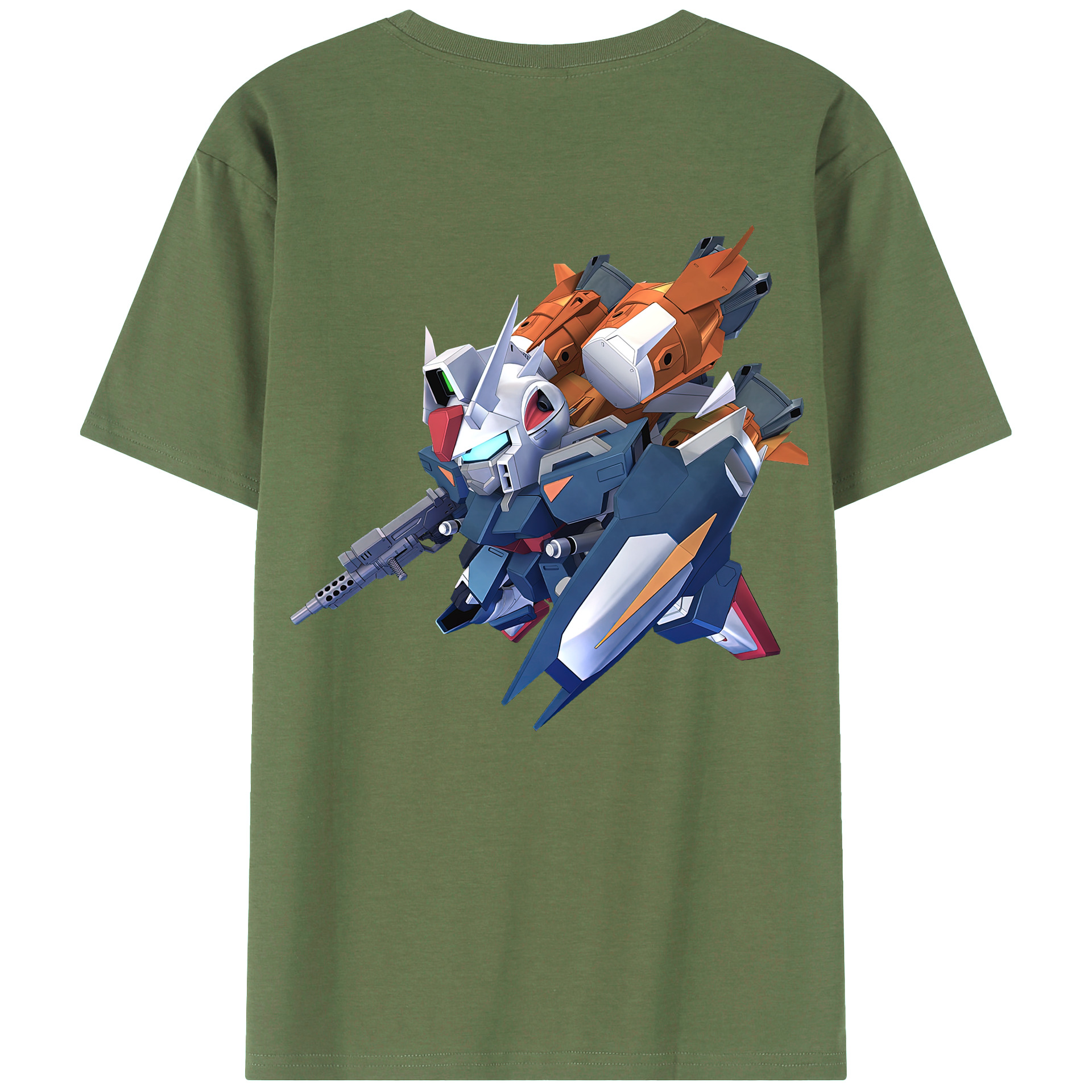 （画像用） 機動戦士ガンダム Mobile Suit Gundam 綿100％ メンズ半袖Tシャツ（バックプリント） 通気性